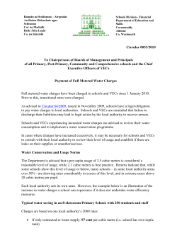 Payment of Full Metered Water Charges