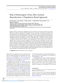 Risk of Monozygotic Twins After Assisted Reproduction