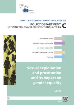 Sexual exploitation and prostitution and its impact on gender equality