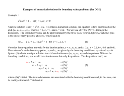 Examples of solutions for B.V.P.