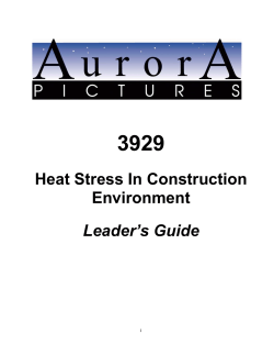 Heat Stress In Construction Environment Leader`s Guide