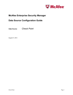 Data Source Configuration Guide for Check Point