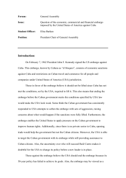 Question of the economic, commercial and financial embargo