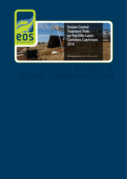 Erosion and Sediment Control Field Trial Project