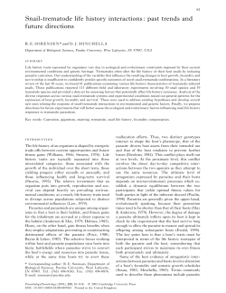 Snail-trematode life history interactions: past trends and