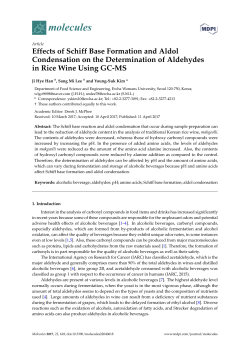 Effects of Schiff Base Formation and Aldol Condensation on the