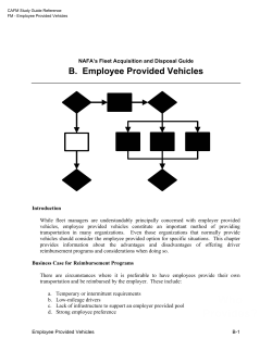 B. Employee Provided Vehicles - CAFM/CAFS Fleet Certification