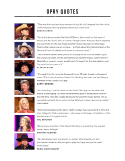 opry quotes - Grand Ole Opry