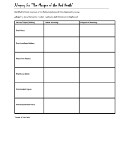 Allegory for &ldquo;The Masque of the Red Death&rdquo;