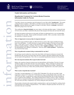 Family Information and Education Hypothermia Treatment for