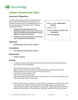 Lesson: Gravity and Tides