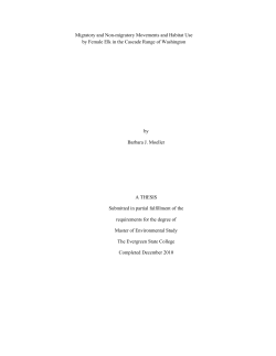 Migratory and Non-migratory Movements and Habitat Use by