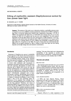 r es i sta nt Staph yococcus a ureus by low