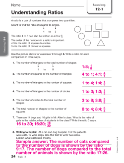 12-1 Understanding Ratios - Wampatuck