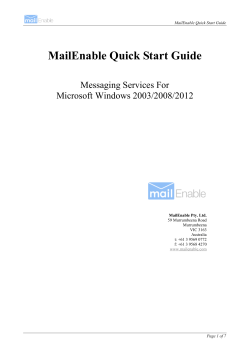 MailEnable Quick Start Guide