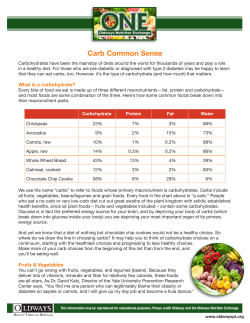 Carb Common Sense