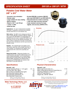 Data Sheet - Meter Technology Werks