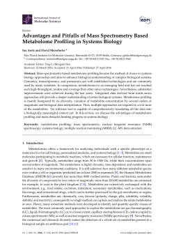 Advantages and Pitfalls of Mass Spectrometry Based Metabolome