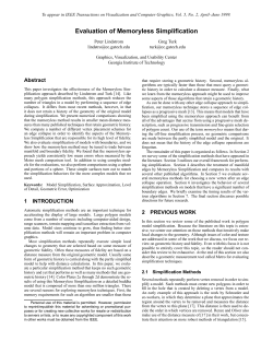 Evaluation of Memoryless Simplification
