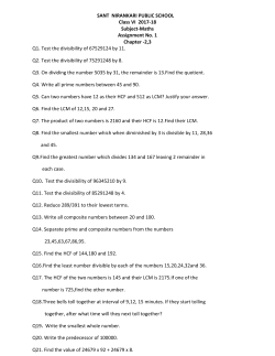 2,3 Q1. Test the divisibility of 6752912