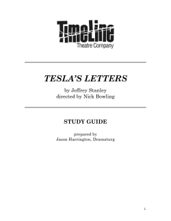 tesla`s letters - TimeLine Theatre
