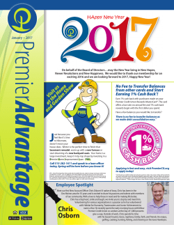 January &bull; 2017 - Premier Credit Union
