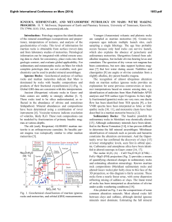 Igneous, Sedimentary, and Metamorphic Petrology on Mars
