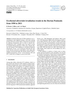Erythemal ultraviolet irradiation trends in the Iberian Peninsula from