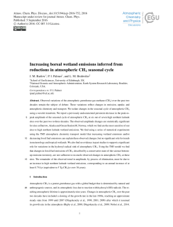 Increasing boreal wetland emissions inferred from reductions in