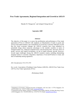 Free Trade Agreements, Regional Integration and Growth