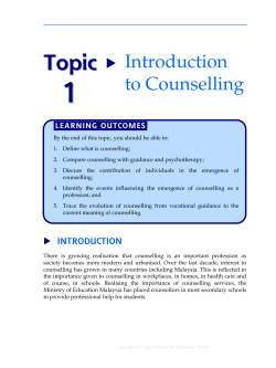 Introduction to Counselling