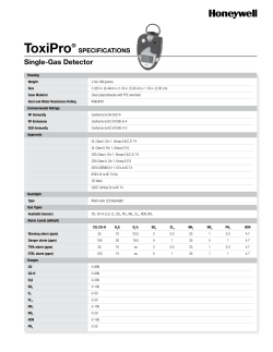 Specifications - Honeywell Analytics