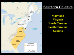 Southern Colonies