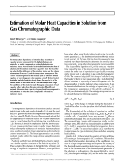 Estimation of Molar Heat Capacities in Solution from Gas