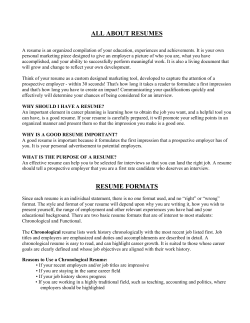 all about resumes