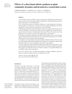Effects of a directional abiotic gradient on plant community dynamics
