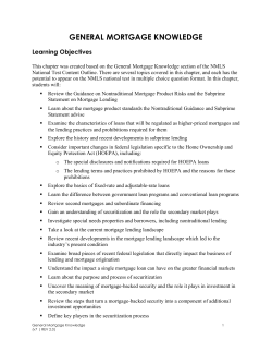 general mortgage knowledge