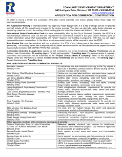 Commercial Construction Permit Application