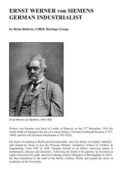ERNST WERNER von SIEMENS GERMAN INDUSTRIALIST