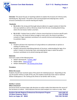Common Core State Standards ELA 11-12: Reading