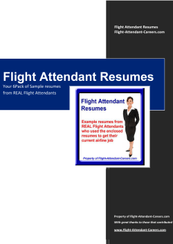 Flight Attendant Resumes - Flight-Attendant