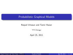 Probabilistic Graphical Models