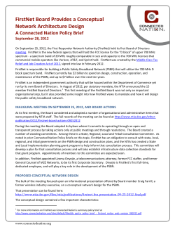 FirstNet Board Provides a Conceptual Network