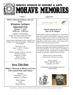 Kingman Antiques Appraisal Fair - Mohave Museum of History and
