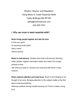 Rhythm, Rhyme, and Repetition