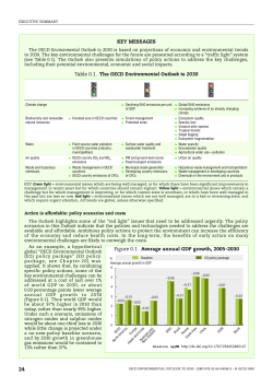 24 KEY MESSAGES Table 0.1. The OECD Environmental Outlook to