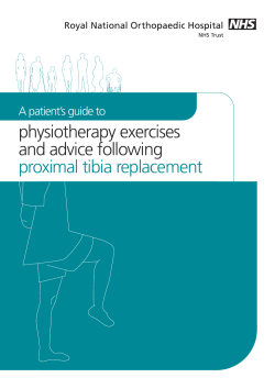 Proximal Tibial Replacement (a patient`s guide
