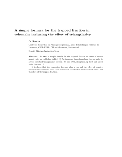 A simple formula for the trapped fraction in tokamaks including the