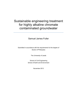 Sustainable engineering treatment for highly alkaline chromate