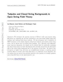 Tadpoles and Closed String Backgrounds in Open String Field Theory